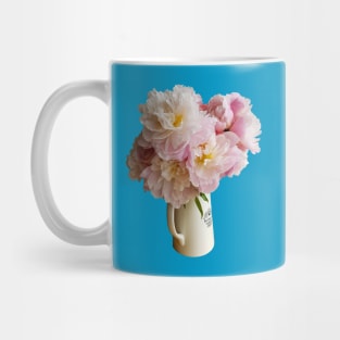 Peony Flowers in a Jug Mug